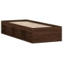 Estructura de cama roble marrón 75x190 cm de , Camas y somieres - Ref: Foro24-3203851, Precio: 113,09 €, Descuento: %