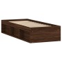 Estructura de cama roble marrón 75x190 cm de , Camas y somieres - Ref: Foro24-3203851, Precio: 113,09 €, Descuento: %