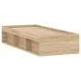 Estructura de cama roble Sonoma 75x190 cm de , Camas y somieres - Ref: Foro24-3203847, Precio: 100,64 €, Descuento: %