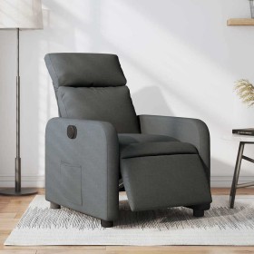 Sillón reclinable eléctrico de tela gris oscuro en Sillones | Comprar online en Foru.es