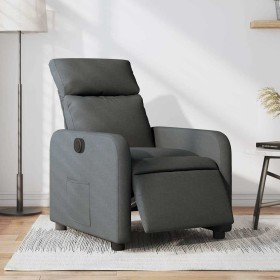 Sillón reclinable eléctrico de tela gris oscuro en Sillones | Comprar online en Foru.es