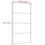 Puerta corredera ESG vidrio y aluminio blanca 102,5x205 cm de , Puertas para el hogar - Ref: Foro24-151665, Precio: 180,59 €,...