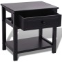 Mesita de noche de madera negro de vidaXL, Mesitas de noche - Ref: Foro24-242872, Precio: 49,03 €, Descuento: %