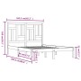 Estructura de cama de madera maciza de pino 160x200 cm de , Camas y somieres - Ref: Foro24-3104553, Precio: 130,20 €, Descuen...