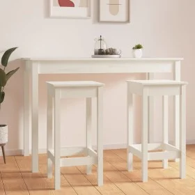 Taburetes altos 2 uds madera maciza de pino blanco 40x40x78 cm de , Sillas de comedor - Ref: Foro24-822138, Precio: 125,72 €,...