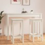Taburetes altos 2 uds madera maciza de pino blanco 40x40x78 cm de , Sillas de comedor - Ref: Foro24-822138, Precio: 120,76 €,...