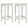 Taburetes altos 2 uds madera maciza de pino blanco 40x40x78 cm de , Sillas de comedor - Ref: Foro24-822138, Precio: 125,72 €,...