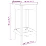 Taburetes altos 2 uds madera maciza de pino blanco 40x40x78 cm de , Sillas de comedor - Ref: Foro24-822138, Precio: 120,76 €,...