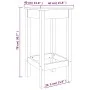 Taburetes altos 2 uds madera maciza de pino blanco 40x40x78 cm de , Sillas de comedor - Ref: Foro24-822138, Precio: 125,72 €,...