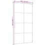 Puerta corredera ESG vidrio y aluminio blanca 102,5x205 cm de , Puertas para el hogar - Ref: Foro24-151677, Precio: 184,10 €,...