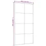 Puerta corredera ESG vidrio y aluminio blanca 102,5x205 cm de , Puertas para el hogar - Ref: Foro24-151677, Precio: 184,23 €,...