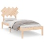 Estructura de cama individual de madera maciza 90x190 cm de , Camas y somieres - Ref: Foro24-3104833, Precio: 80,21 €, Descue...