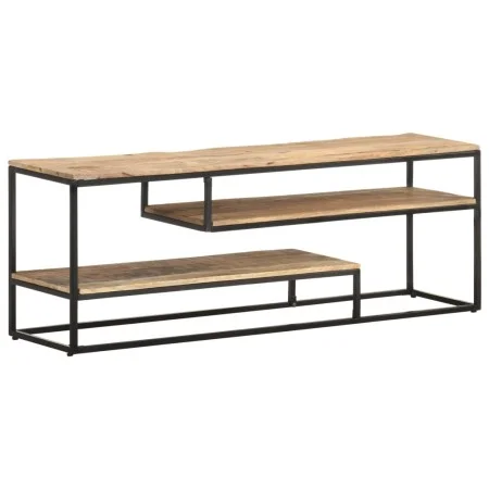 Mueble para TV de madera maciza de mango rugosa 130x30x45 cm de , Muebles TV - Ref: Foro24-321623, Precio: 148,43 €, Descuent...