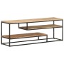 Mueble para TV de madera maciza de mango rugosa 130x30x45 cm de , Muebles TV - Ref: Foro24-321623, Precio: 150,94 €, Descuent...