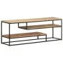 Mueble para TV de madera maciza de mango rugosa 130x30x45 cm de , Muebles TV - Ref: Foro24-321623, Precio: 148,43 €, Descuent...