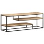 Mueble para TV de madera maciza de mango rugosa 130x30x45 cm de , Muebles TV - Ref: Foro24-321623, Precio: 150,94 €, Descuent...
