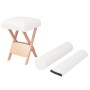 Taburete de masaje plegable 12 cm grosor y 2 cabezales blanco de vidaXL, Sillones de masaje - Ref: Foro24-110146, Precio: 63,...