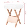 Taburete de masaje plegable 12 cm grosor y 2 cabezales blanco de vidaXL, Sillones de masaje - Ref: Foro24-110146, Precio: 63,...