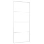 Puerta corredera ESG vidrio y aluminio blanca 90x205 cm de , Puertas para el hogar - Ref: Foro24-151661, Precio: 171,30 €, De...