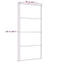 Puerta corredera ESG vidrio y aluminio blanca 90x205 cm de , Puertas para el hogar - Ref: Foro24-151661, Precio: 171,30 €, De...
