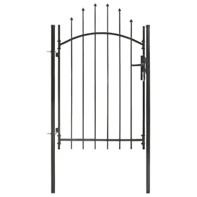 Black steel garden gate 1x2 m by vidaXL, garden gates - Ref: Foro24-143060, Price: 140,13 €, Discount: %