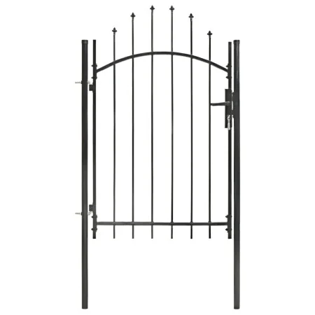 Schwarzes Gartentor aus Stahl 1x2 m von vidaXL, Gartentore - Ref: Foro24-143060, Preis: 140,13 €, Rabatt: %