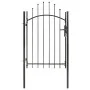 Schwarzes Gartentor aus Stahl 1x2 m von vidaXL, Gartentore - Ref: Foro24-143060, Preis: 140,13 €, Rabatt: %