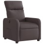 Sillón reclinable eléctrico tela marrón oscuro en Sillones | Comprar online en Foru.es