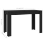 Mesa de comedor de madera contrachapada negro 120x60x76 cm de , Mesas de cocina y de comedor - Ref: Foro24-800433, Precio: 75...