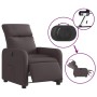 Sillón reclinable eléctrico tela marrón oscuro en Sillones | Comprar online en Foru.es