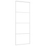 Puerta corredera ESG vidrio y aluminio blanca 76x205 cm de , Puertas para el hogar - Ref: Foro24-151657, Precio: 185,46 €, De...