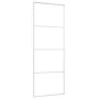 Schiebetür aus ESG-Glas und weißem Aluminium, 76 x 205 cm von , Türen für zu Hause - Ref: Foro24-151657, Preis: 189,45 €, Rab...