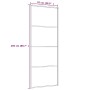 Puerta corredera ESG vidrio y aluminio blanca 76x205 cm de , Puertas para el hogar - Ref: Foro24-151657, Precio: 185,46 €, De...