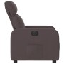 Sillón reclinable eléctrico tela marrón oscuro en Sillones | Comprar online en Foru.es