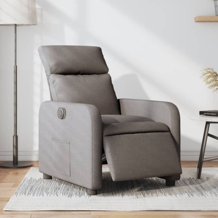 Sillón reclinable eléctrico tela gris taupé en Sillones | Comprar online en Foru.es