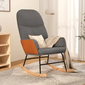 Hellgrauer Stoffschaukelstuhl von , Schaukelstühle - Ref: Foro24-341042, Preis: 119,57 €, Rabatt: %