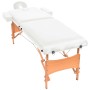 Camilla de masaje plegable 2 zonas 10 cm grosor blanca de vidaXL, Mesas de masaje - Ref: Foro24-110150, Precio: 193,88 €, Des...
