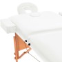 Camilla de masaje plegable 2 zonas 10 cm grosor blanca de vidaXL, Mesas de masaje - Ref: Foro24-110150, Precio: 193,88 €, Des...