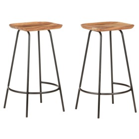 Taburetes de cocina 2 unidades madera maciza de acacia de , Taburetes de cocina - Ref: Foro24-320651, Precio: 173,44 €, Descu...