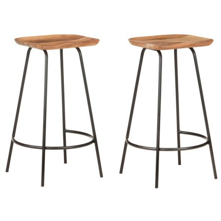 Taburetes de cocina 2 unidades madera maciza de acacia de , Taburetes de cocina - Ref: Foro24-320651, Precio: 173,44 €, Descu...