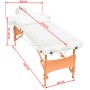 Camilla de masaje plegable 2 zonas 10 cm grosor blanca de vidaXL, Mesas de masaje - Ref: Foro24-110150, Precio: 193,88 €, Des...