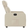 Sillón reclinable eléctrico de tela crema en Sillones | Comprar online en Foru.es