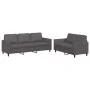 Juego de sofás con cojines 2 piezas cuero sintético gris de , Sofás - Ref: Foro24-3201762, Precio: 451,51 €, Descuento: %