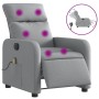 Sillón reclinable de masaje eléctrico tela gris claro en Sillones | Comprar online en Foru.es