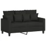 Juego de sofás con cojines 2 piezas tela negro de , Sofás - Ref: Foro24-3201652, Precio: 370,10 €, Descuento: %