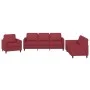 Juego de sofás con cojines 3 piezas cuero sintético rojo tinto de , Sofás - Ref: Foro24-3201743, Precio: 583,96 €, Descuento: %