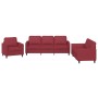 Juego de sofás con cojines 3 piezas cuero sintético rojo tinto de , Sofás - Ref: Foro24-3201743, Precio: 583,04 €, Descuento: %
