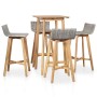Set de comedor de jardín 5 piezas madera maciza de acacia de vidaXL, Conjuntos de jardín - Ref: Foro24-44221, Precio: 244,76 ...