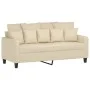 Juego de sofás con cojines 2 piezas tela crema de , Sofás - Ref: Foro24-3201650, Precio: 447,76 €, Descuento: %