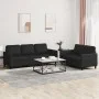 Juego de sofás con cojines 2 piezas cuero sintético negro de , Sofás - Ref: Foro24-3201760, Precio: 457,27 €, Descuento: %